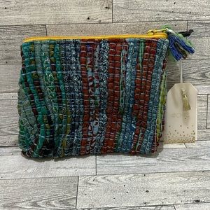 Handmade woven makeup purse
